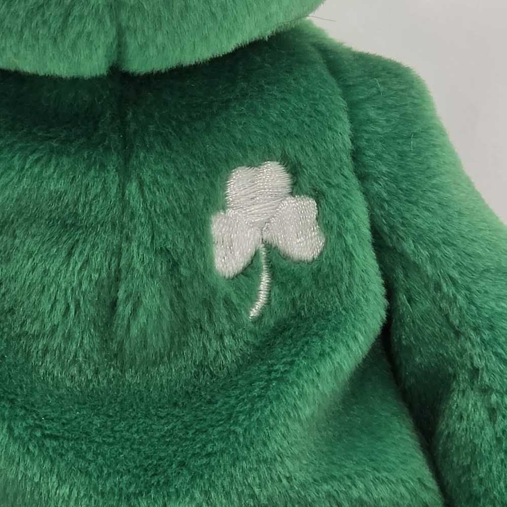 Ty Beanie Baby Erin the Irish Bear 1997 Retired Vintage Green Shamrock with Tags - Picture 3 of 12